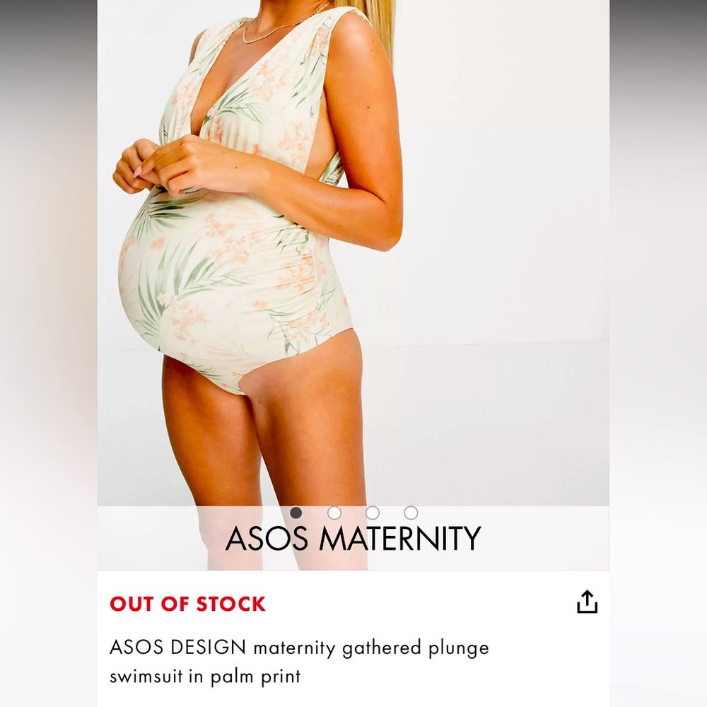 ASOS Maternity Floral One Piece Swimsuit